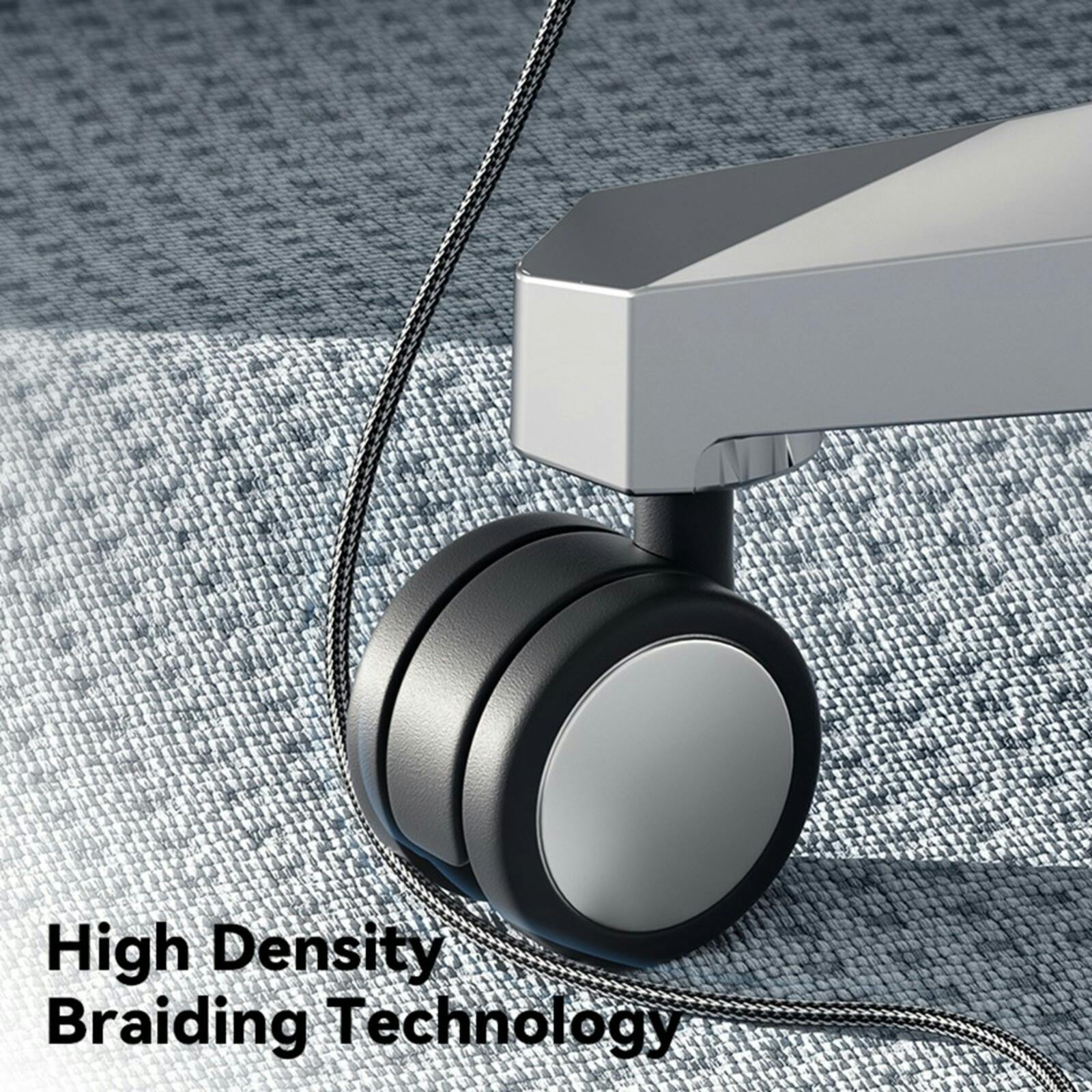 Essager 100W Gewoven USB-C naar USB-C Super Speed Cable Zwart 3m