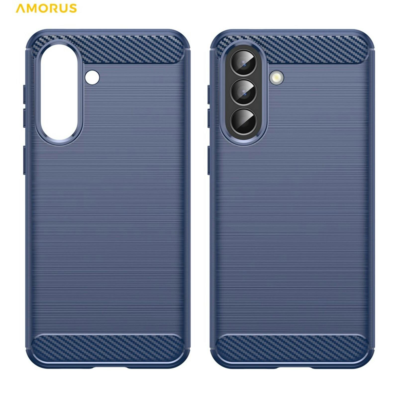 Amorus Samsung Galaxy A57 Schokbestendig Hoesje Blauw