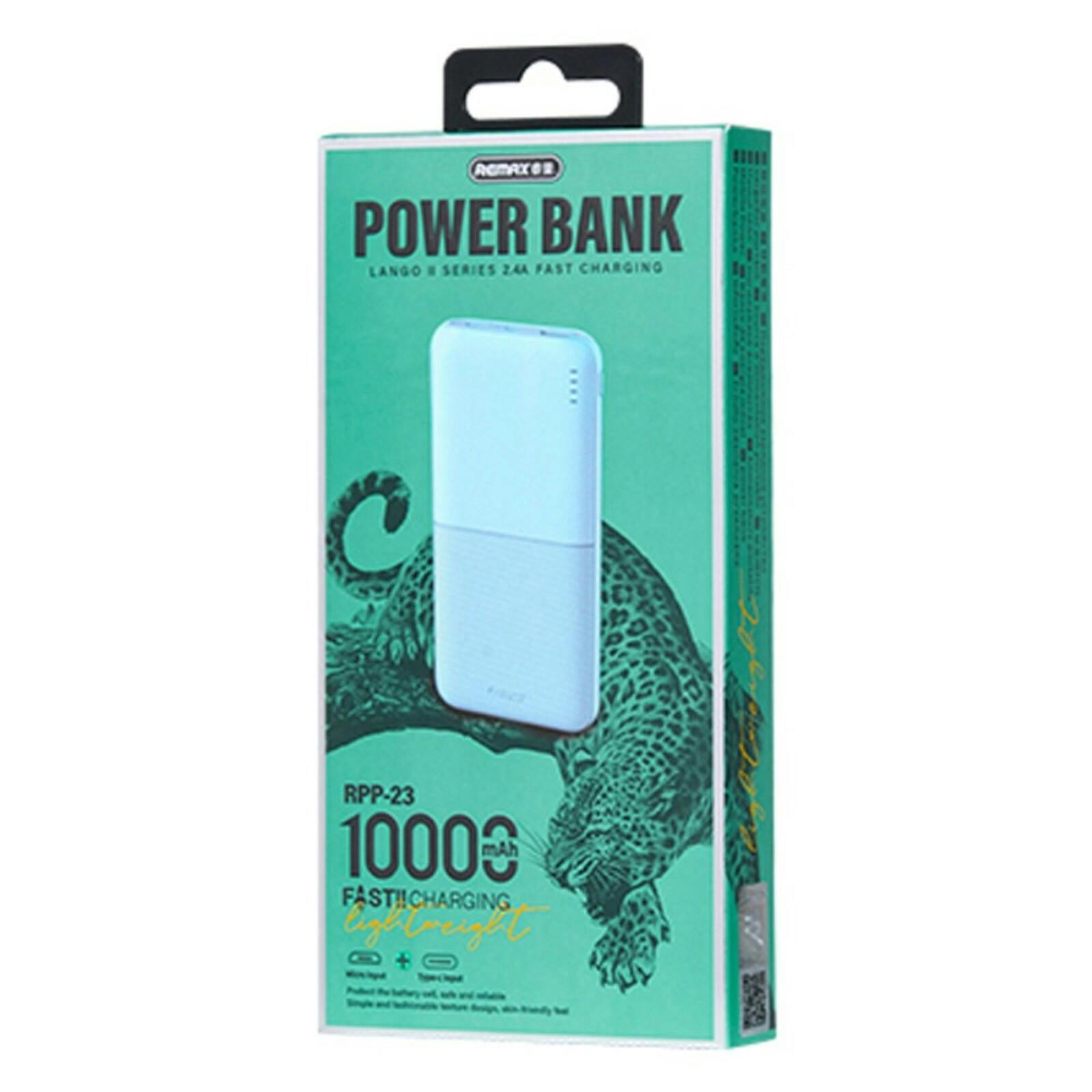 Remax 10.000mAh Portable Powerbank Blauw 10.000 mAh