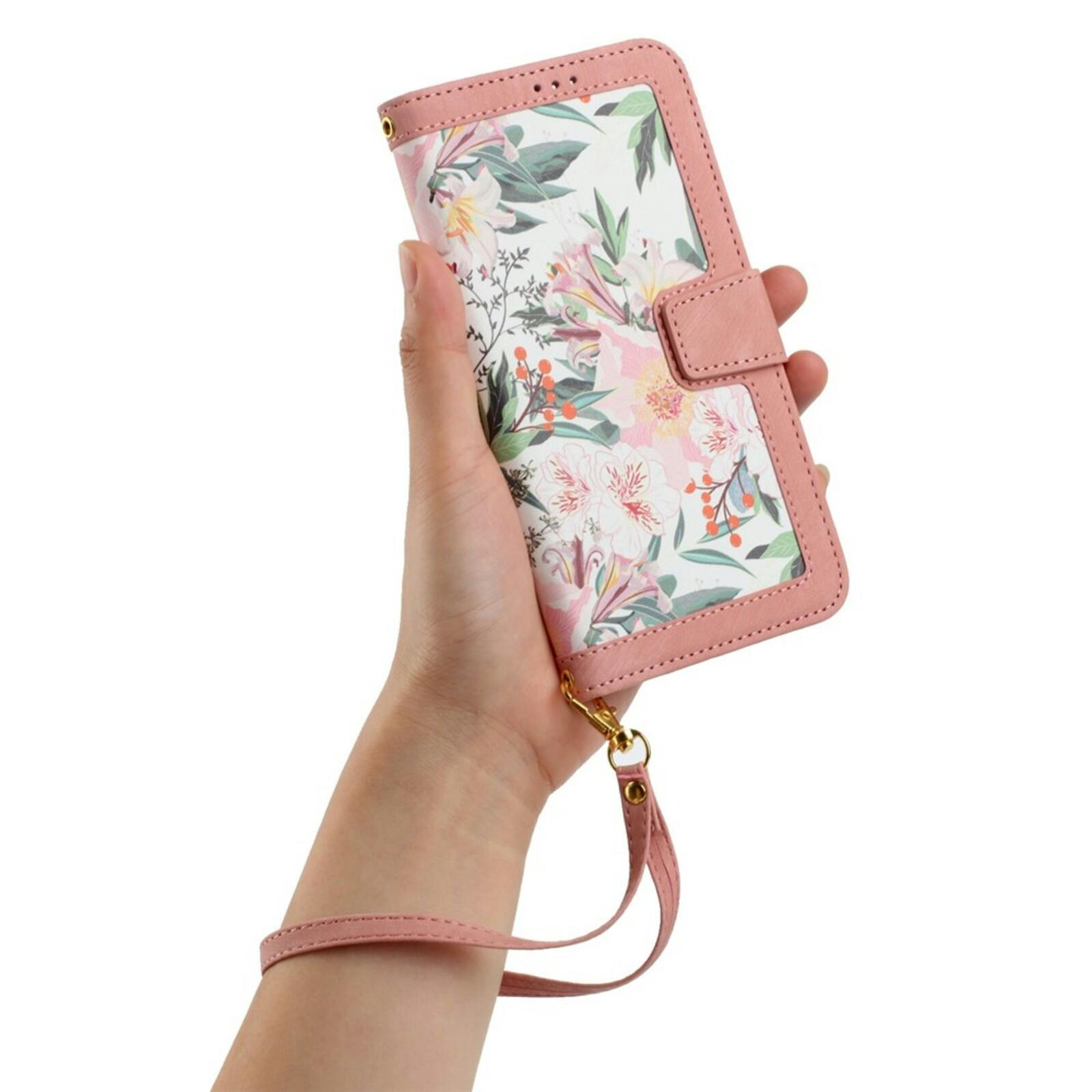 Mocaa Samsung Galaxy A57 Floral Series Bookcase Roze
