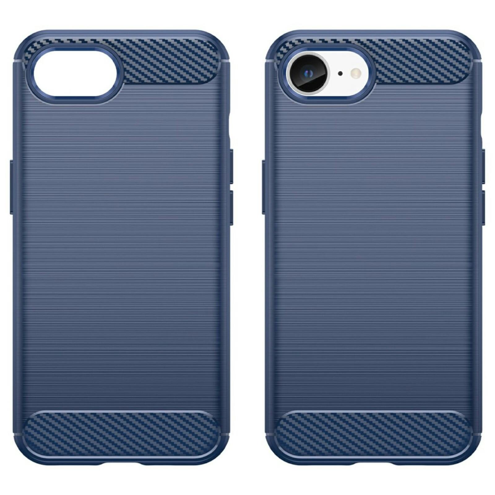 Mocaa Apple iPhone 16e Brushed Hoesje Blauw