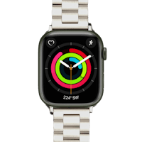 Swipez Apple Watch Luxe Roestvrij Stalen Bandje Zilver - Voorkant