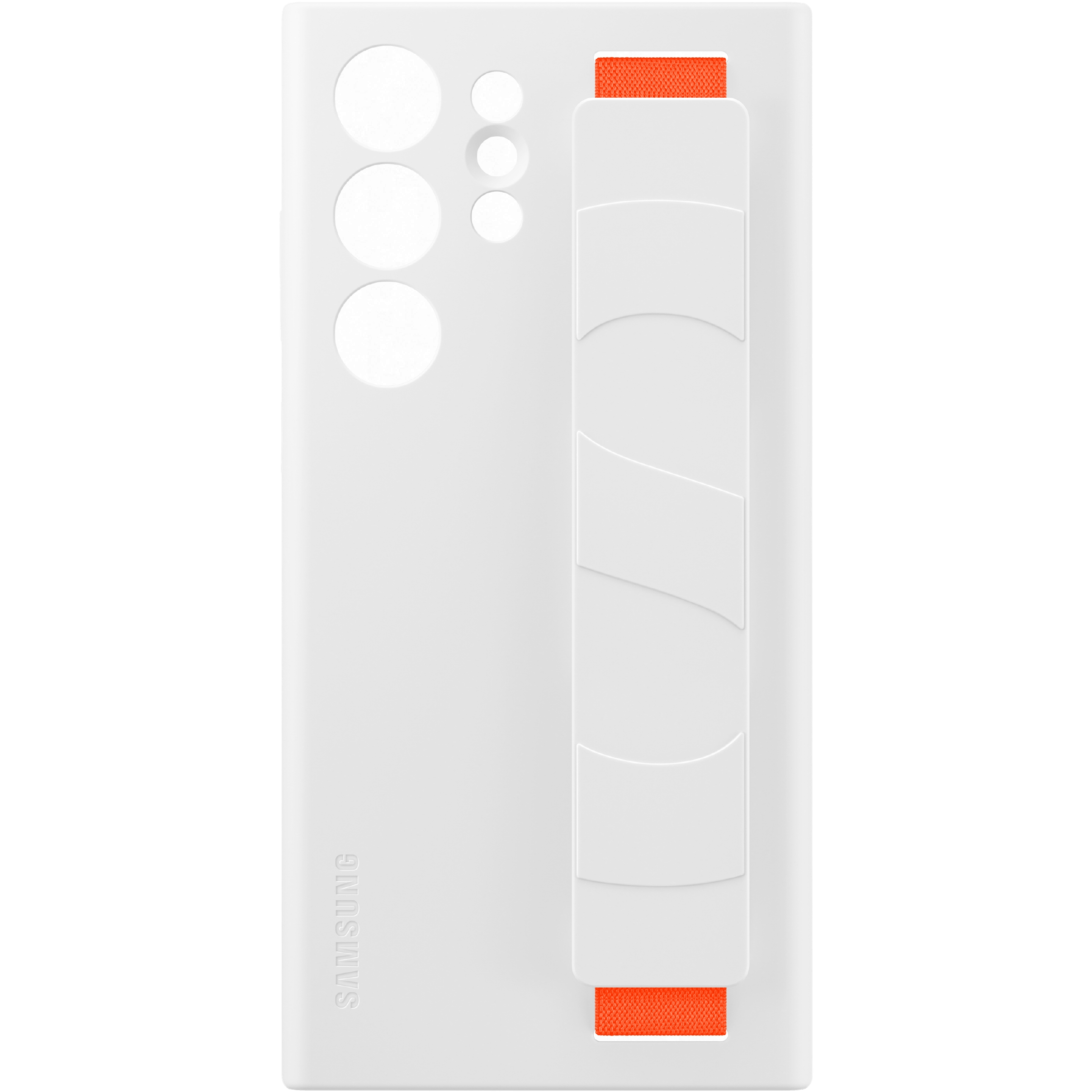 Samsung Galaxy S23 Ultra Siliconen Hoesje met Band Wit