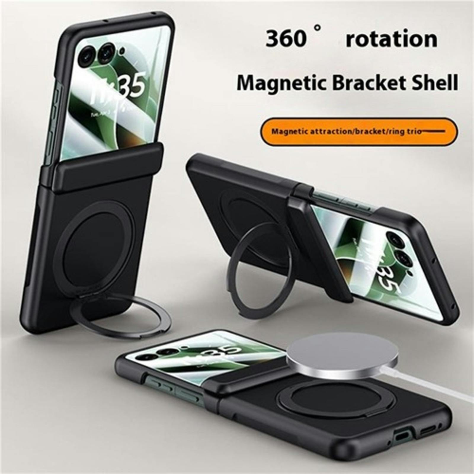 CaseBody Motorola Razr 60 Ultra MagSafe Kickstand Hoesje met Screenprotector Zwart