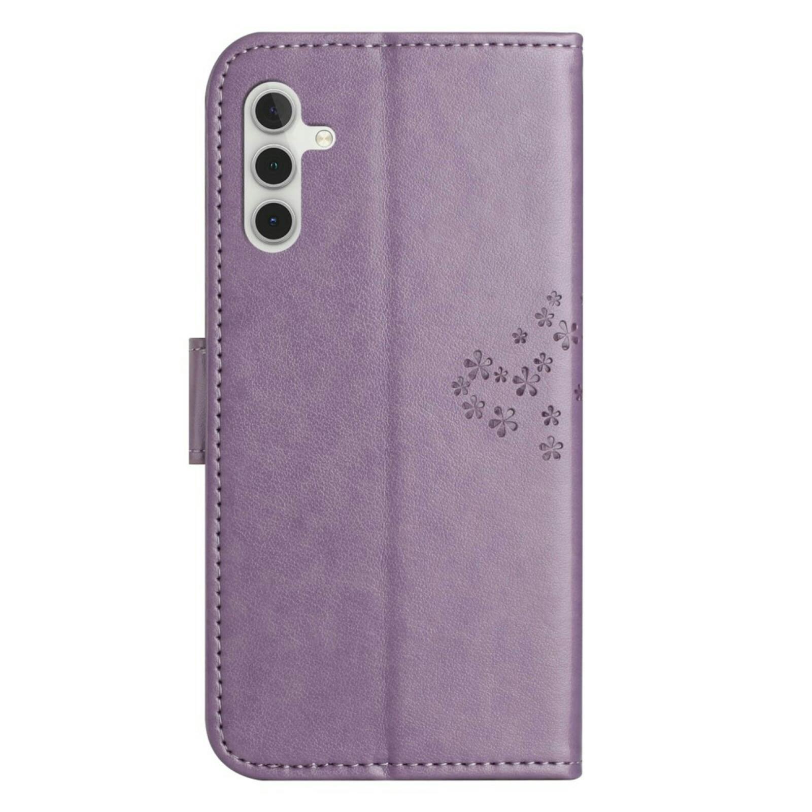 Comfycase Samsung Galaxy A55 Bookcase Hoesje Uiltjes Paars