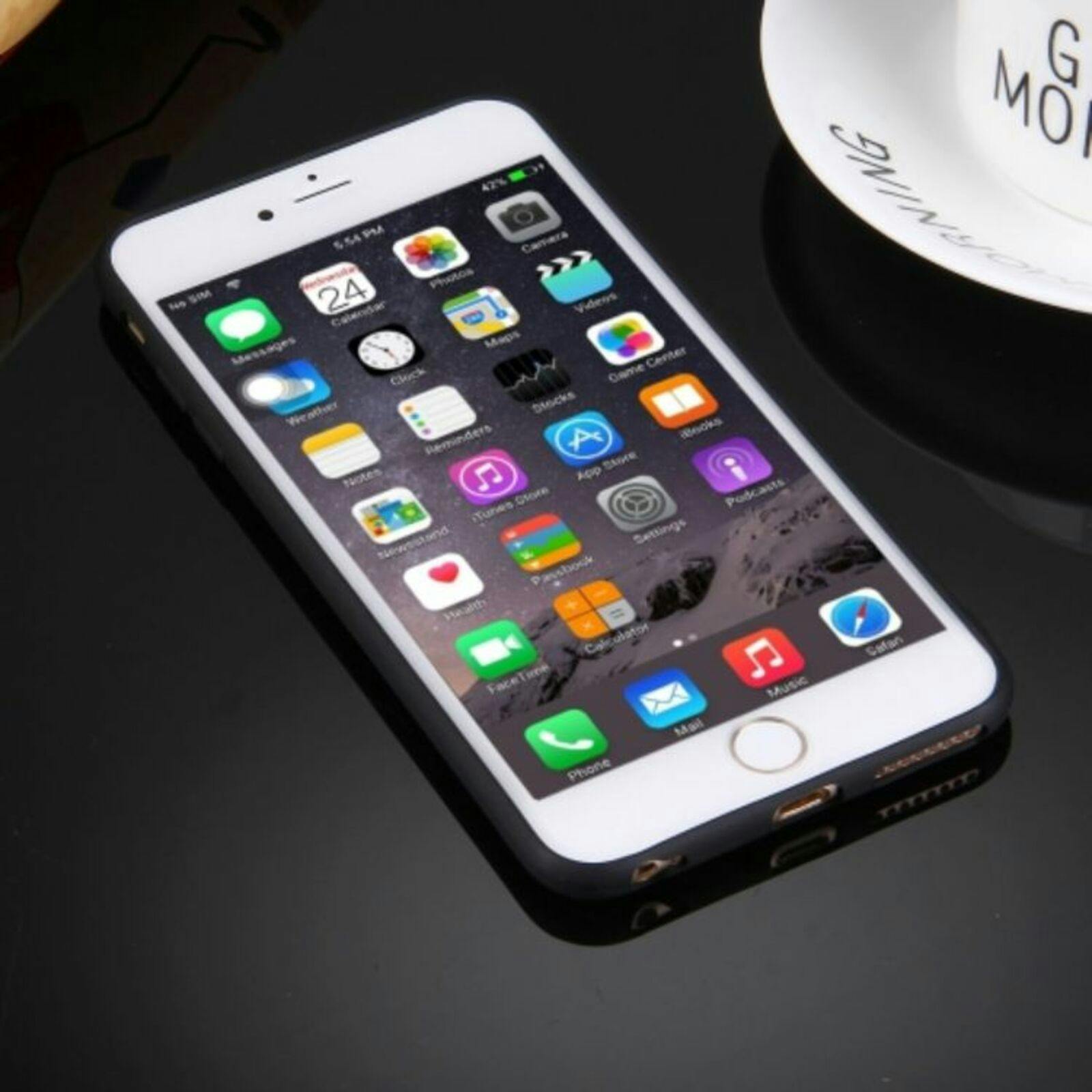 Mocaa iPhone 6 / 6s Slim-Fit Telefoonhoesje Zwart