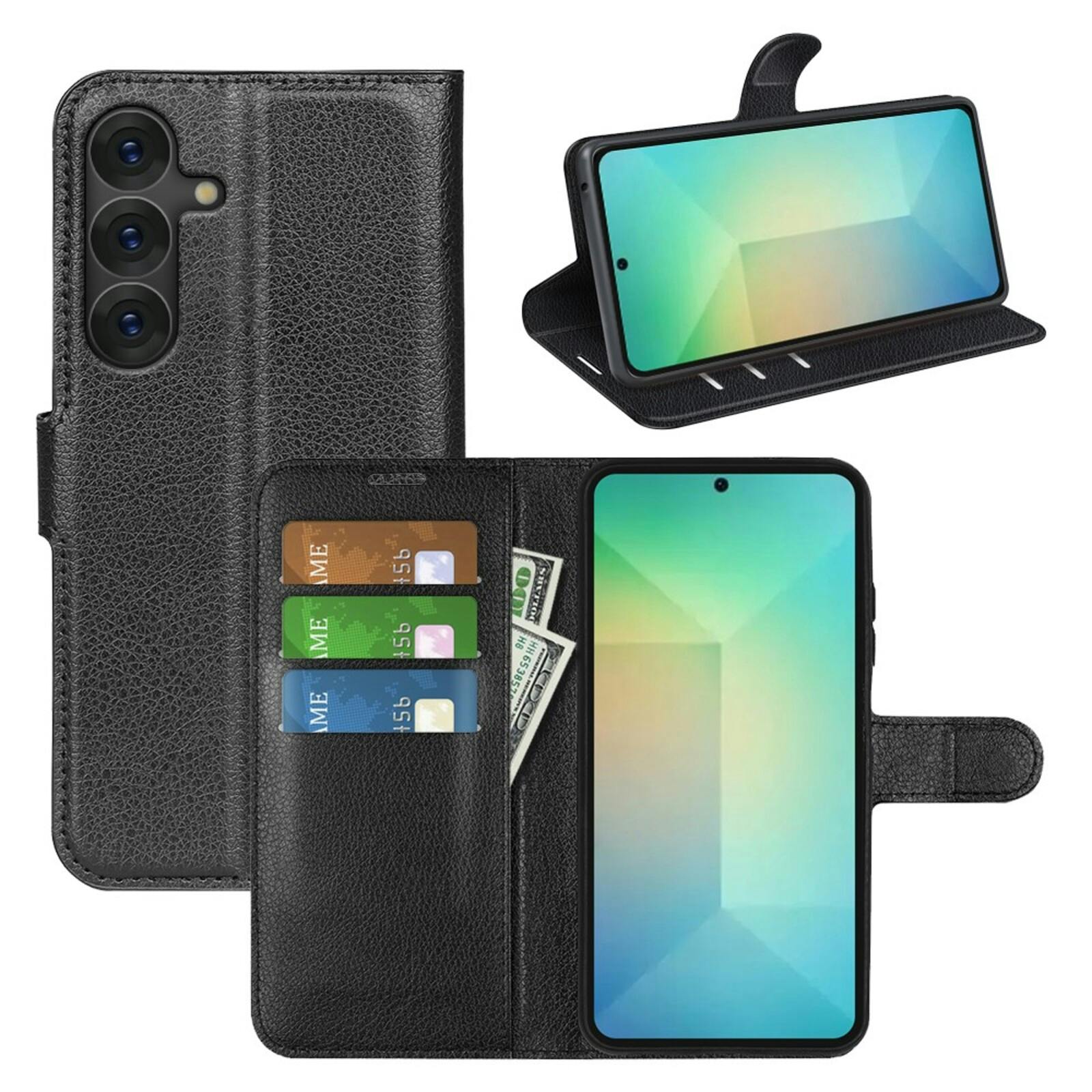 Mocaa Samsung Galaxy S25 Slim-Fit Book Case Zwart