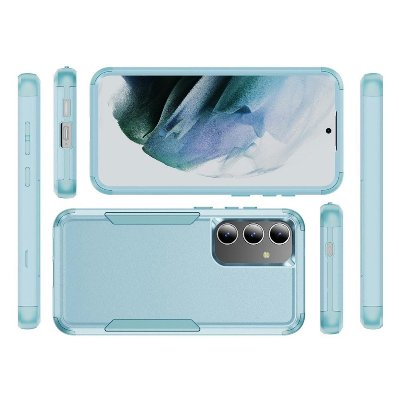 CaseBody Samsung Galaxy S24/S25 3-in-1 Shockproof Hardcase Grijsgroen