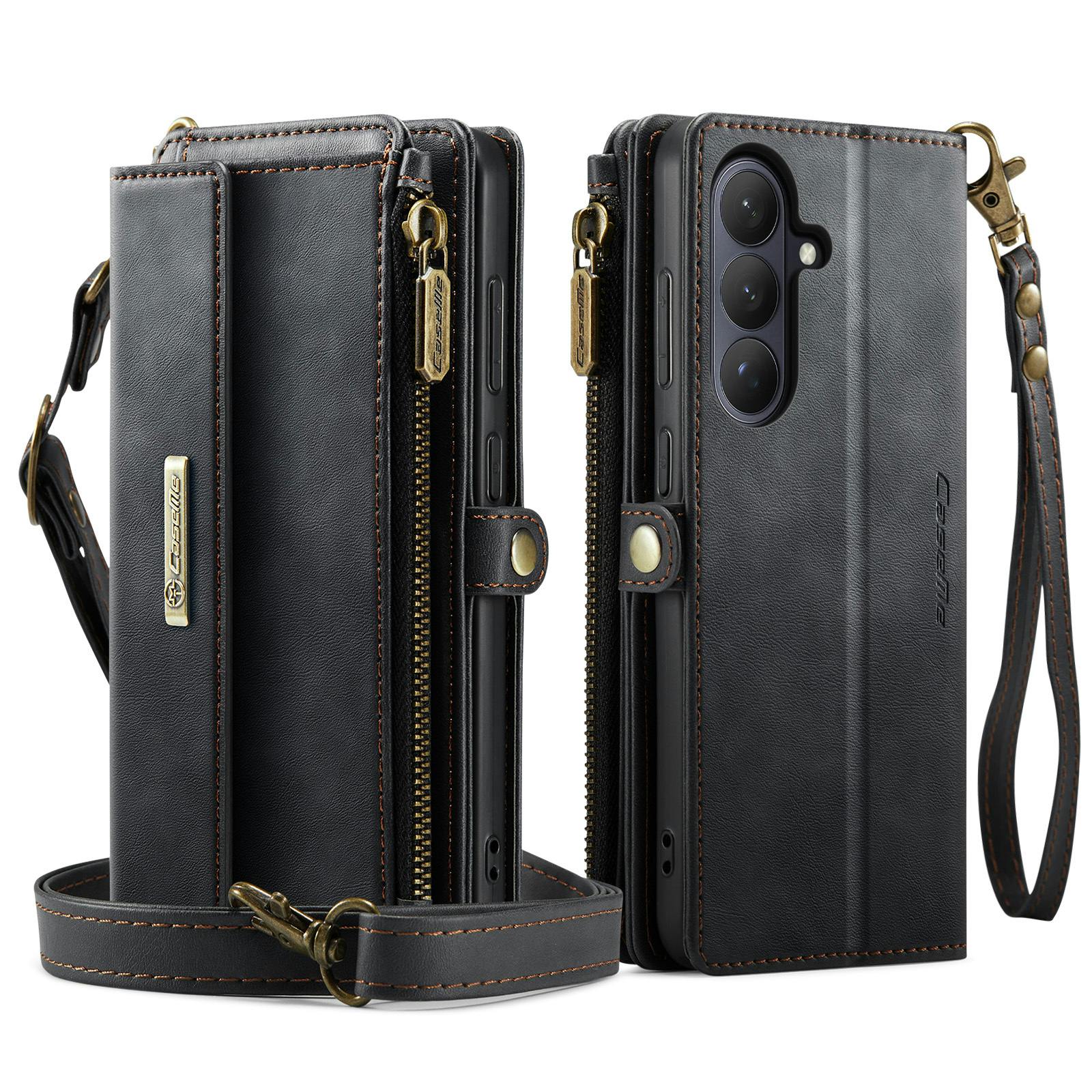 Caseme Samsung Galaxy S26 Luxe Alles-in-één Portemonnee Hoesje Zwart