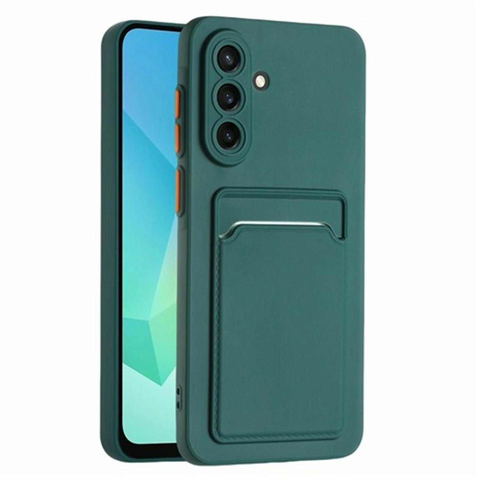 CaseBody Samsung Galaxy A56 Telefoonhoesje met Kaarthouder Groen