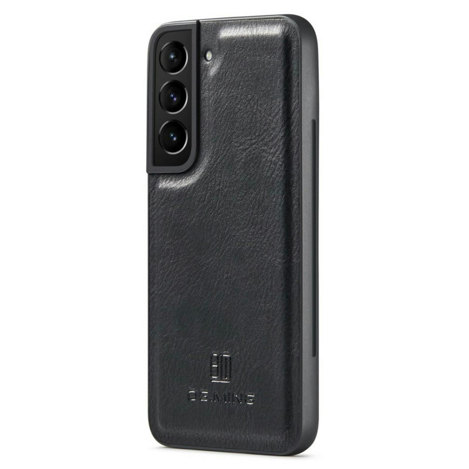 DG.MING Samsung S23 Lederen 2-in-1 Wallet Hoesje Zwart