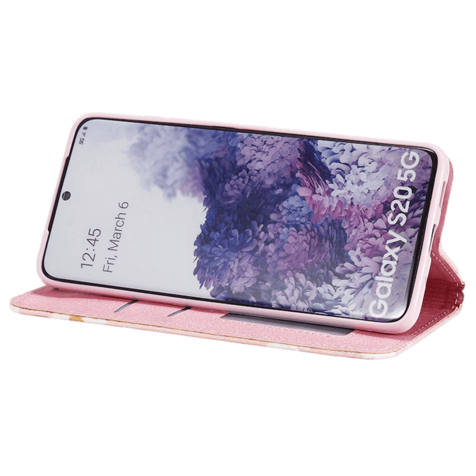Comfycase Samsung Galaxy S20 Daisy Hoesje Roze