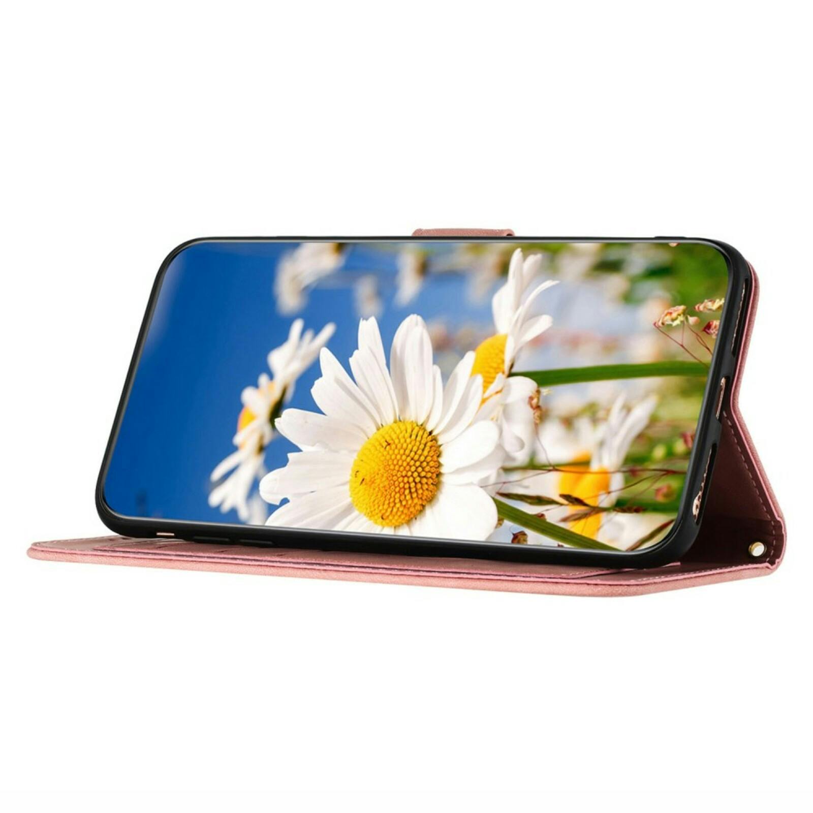 Mocaa Samsung S23 FE Floral Series Bookcase Roze