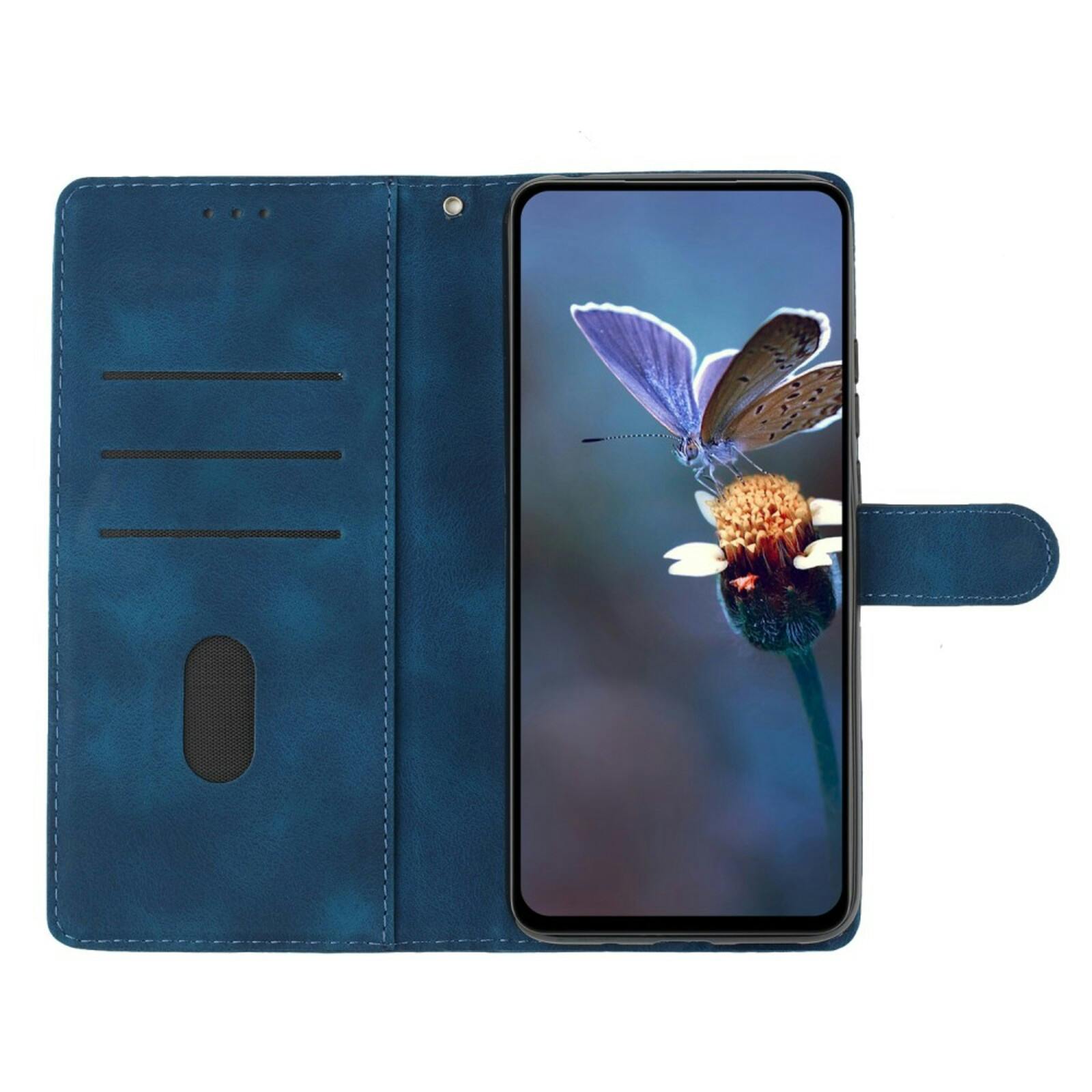 Comfycase Samsung Galaxy A36 Zacht Boek Hoesje met Gravure Blauw