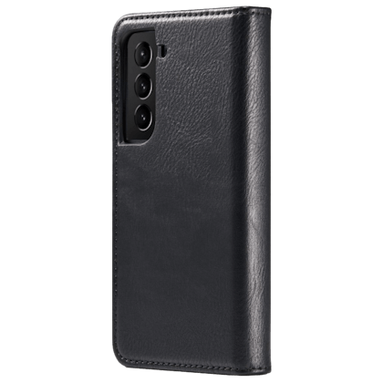 DG.MING Samsung Galaxy S22 Lederen Wallet en Hoesje Zwart