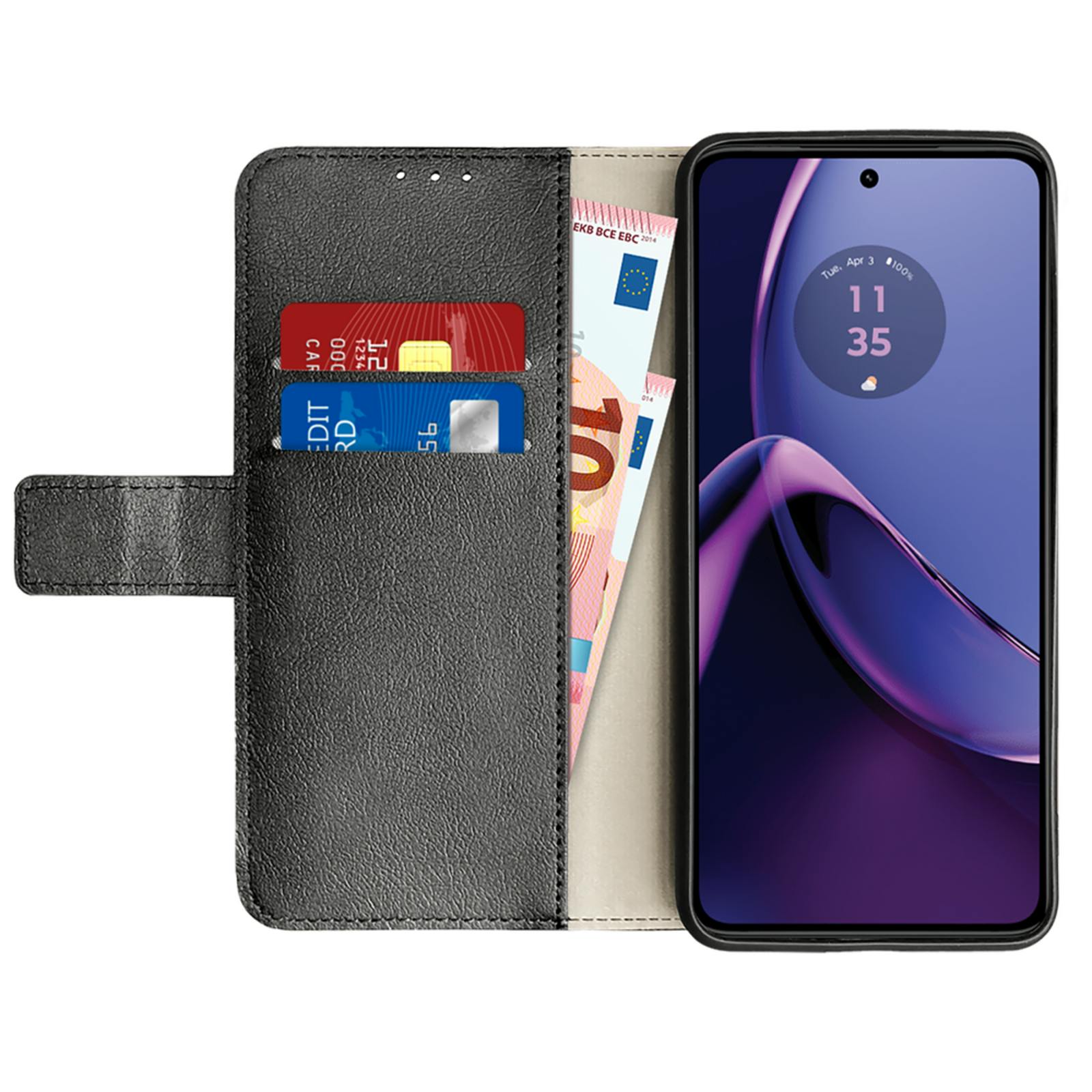 Just in Case Motorola Moto G84 5G Portemonnee Hoesje Zwart