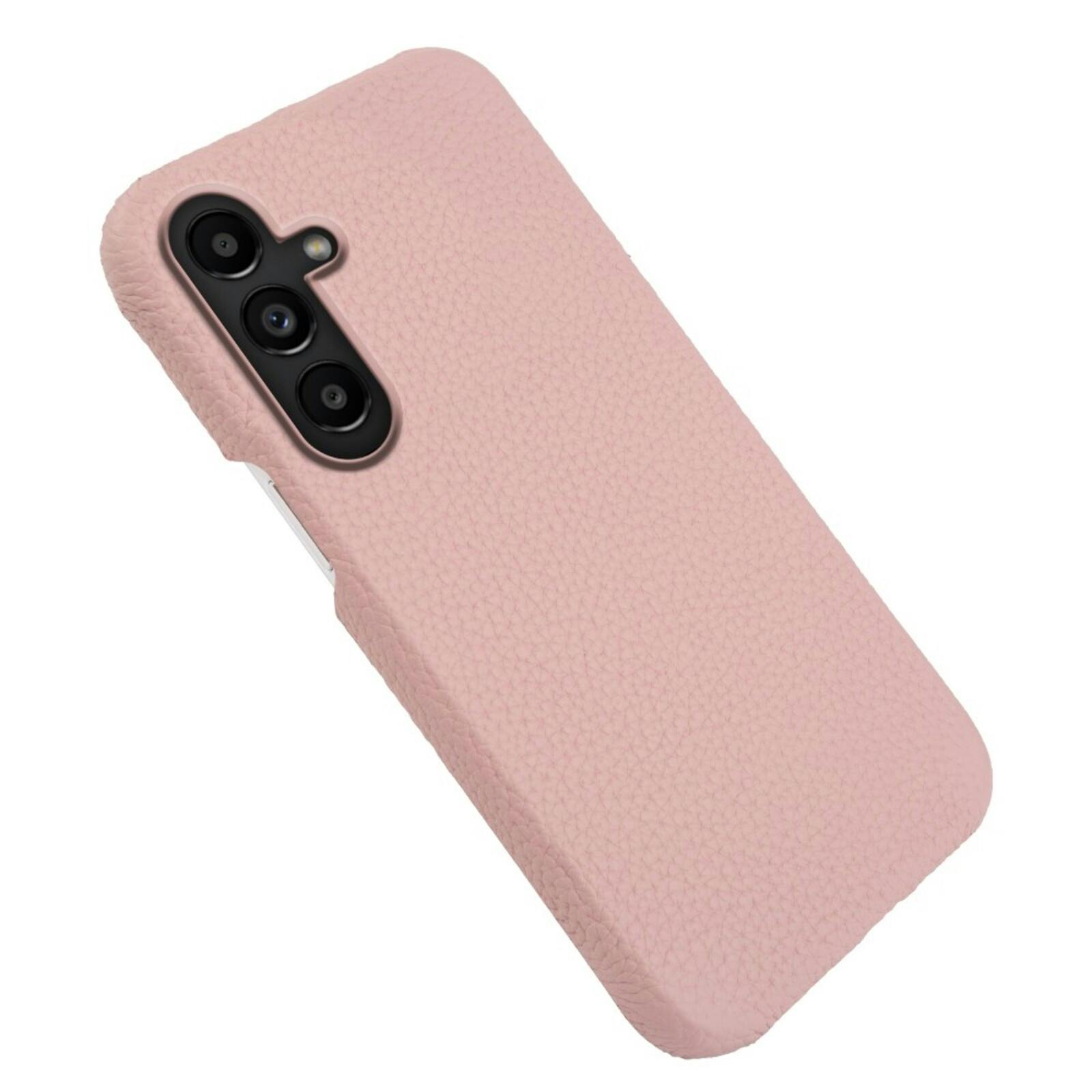 Fashion Samsung Galaxy S26 Magnetisch Hoesje Echt Leer Roze