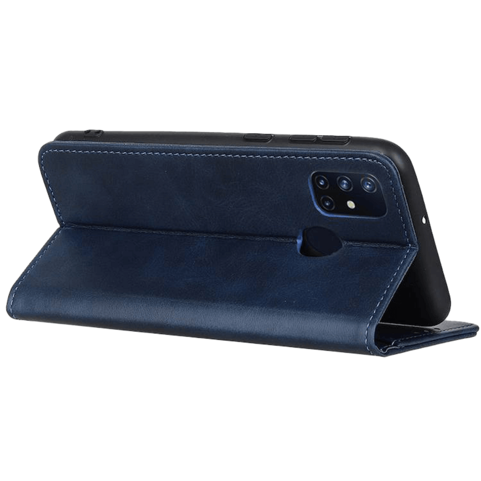 CaseBody OnePlus Nord N10 Real Leather Wallet Hoesje Blauw