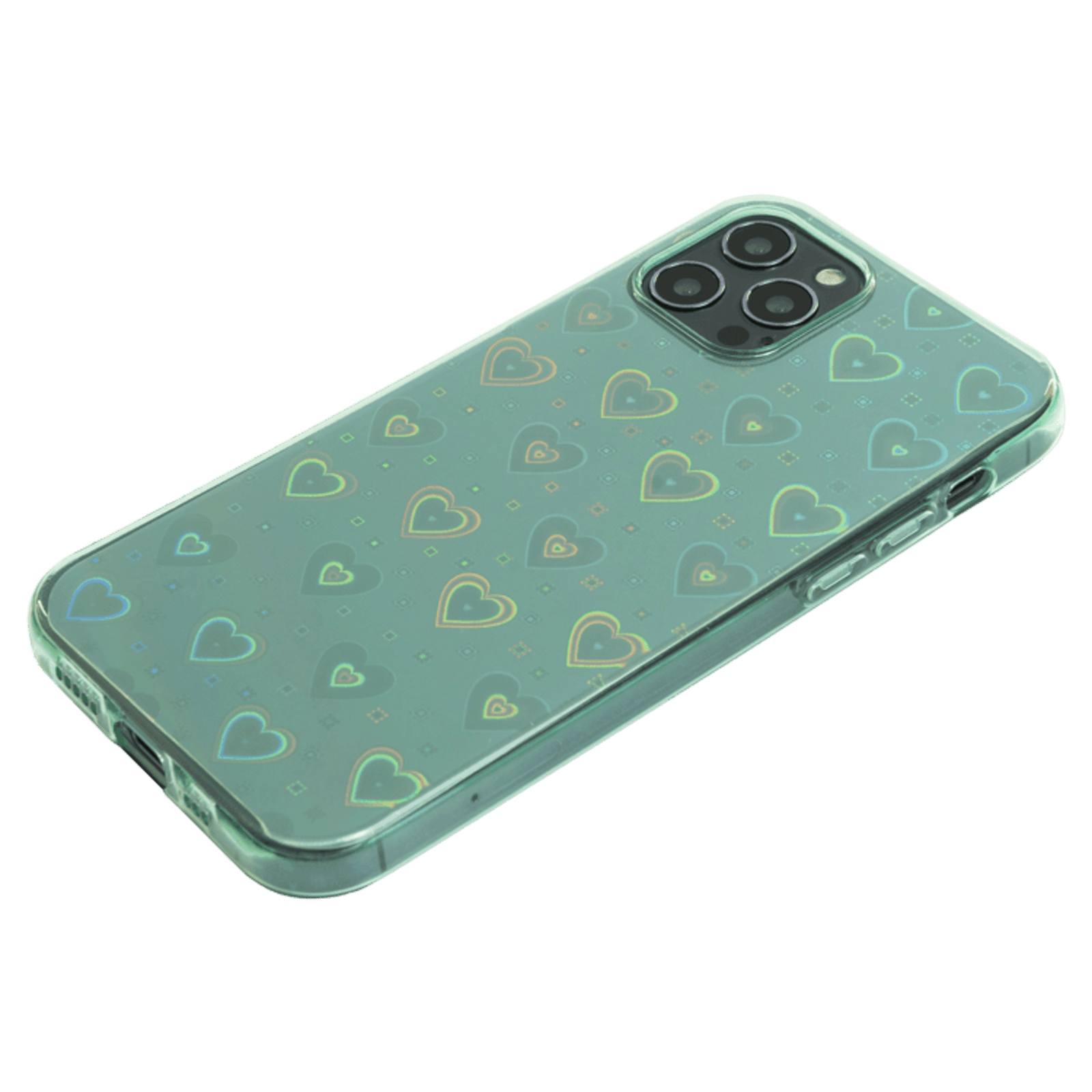 Mocaa iPhone 11 3D Effect Hoesje Hartjes Groen