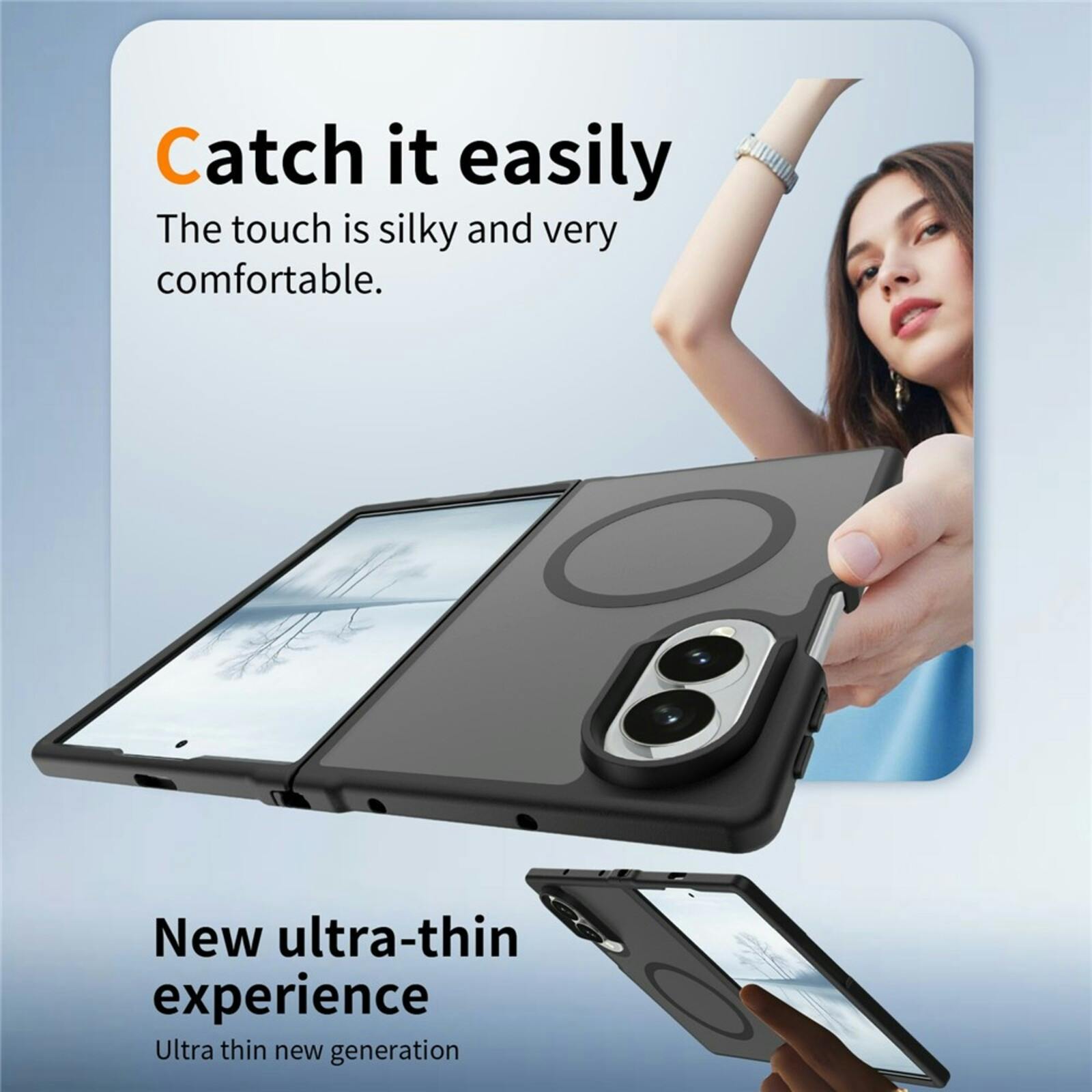 CaseBody Samsung Galaxy Z Fold8 Magnetisch Hoesje Zwart
