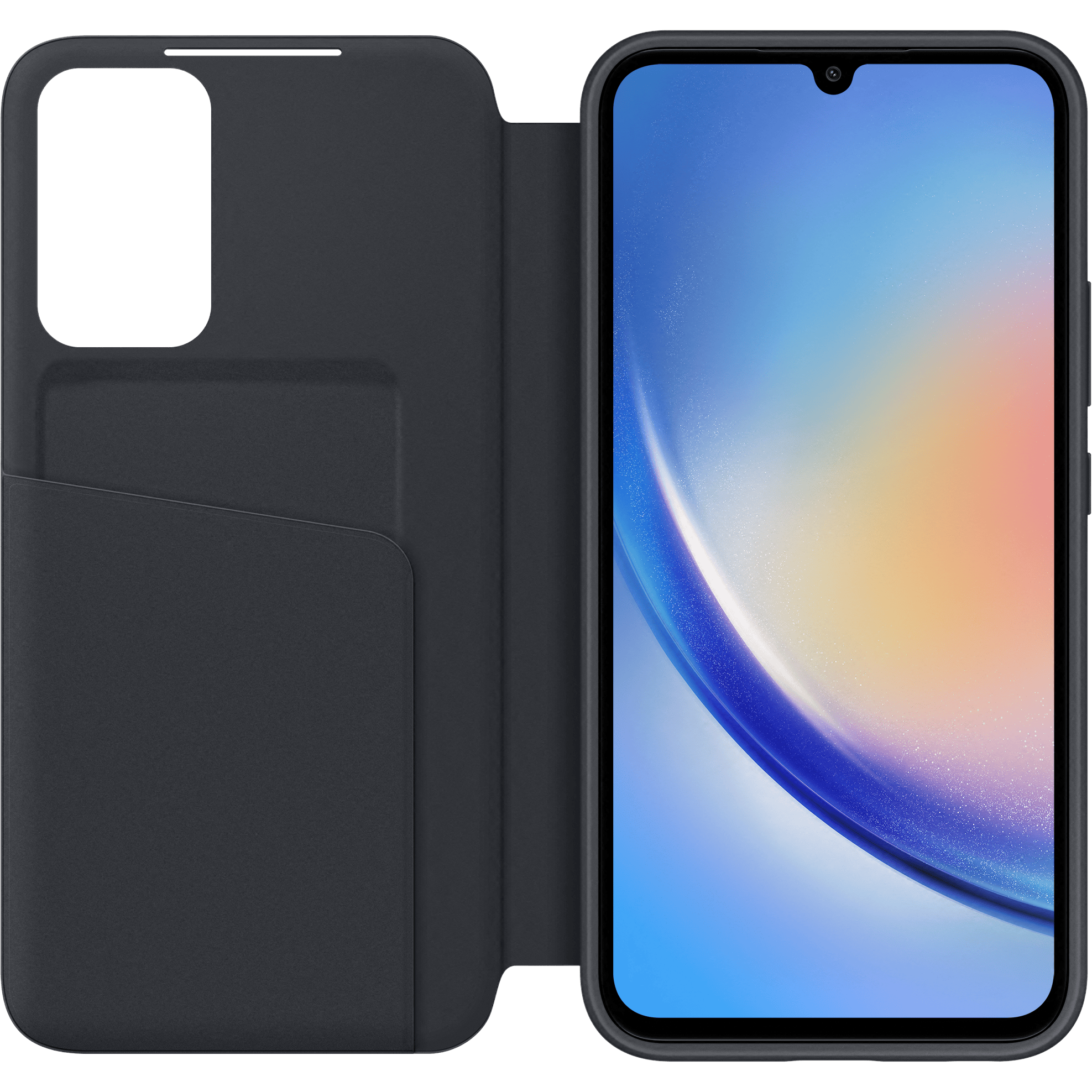 Samsung Galaxy A34 Smart View Portemonnee Hoesje Zwart