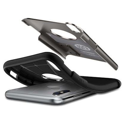 Spigen iPhone Xs / X Slim Armor Case Gunmetal Grey