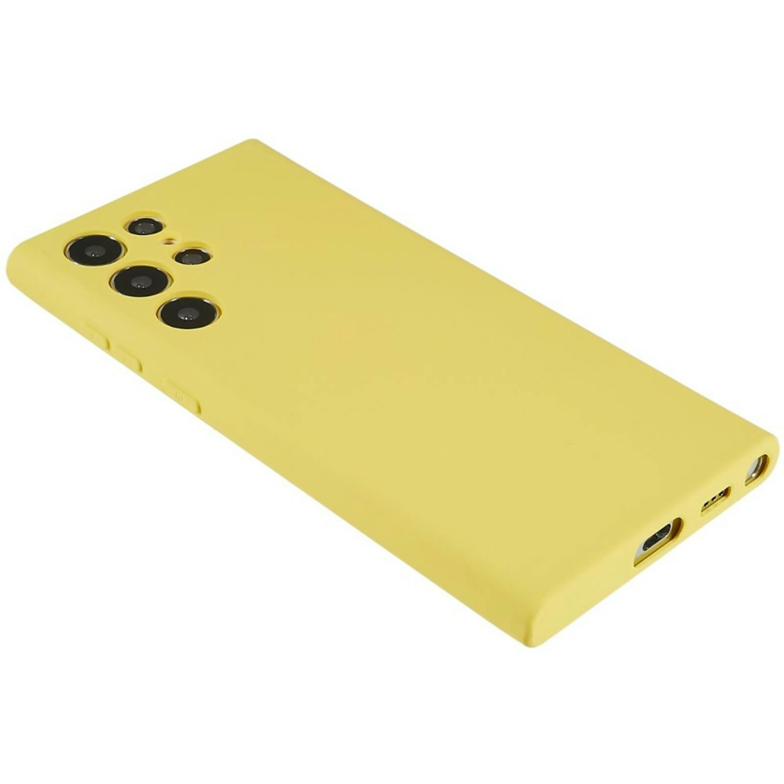 Mocaa Samsung Galaxy S24 Ultra Hoesje Geel