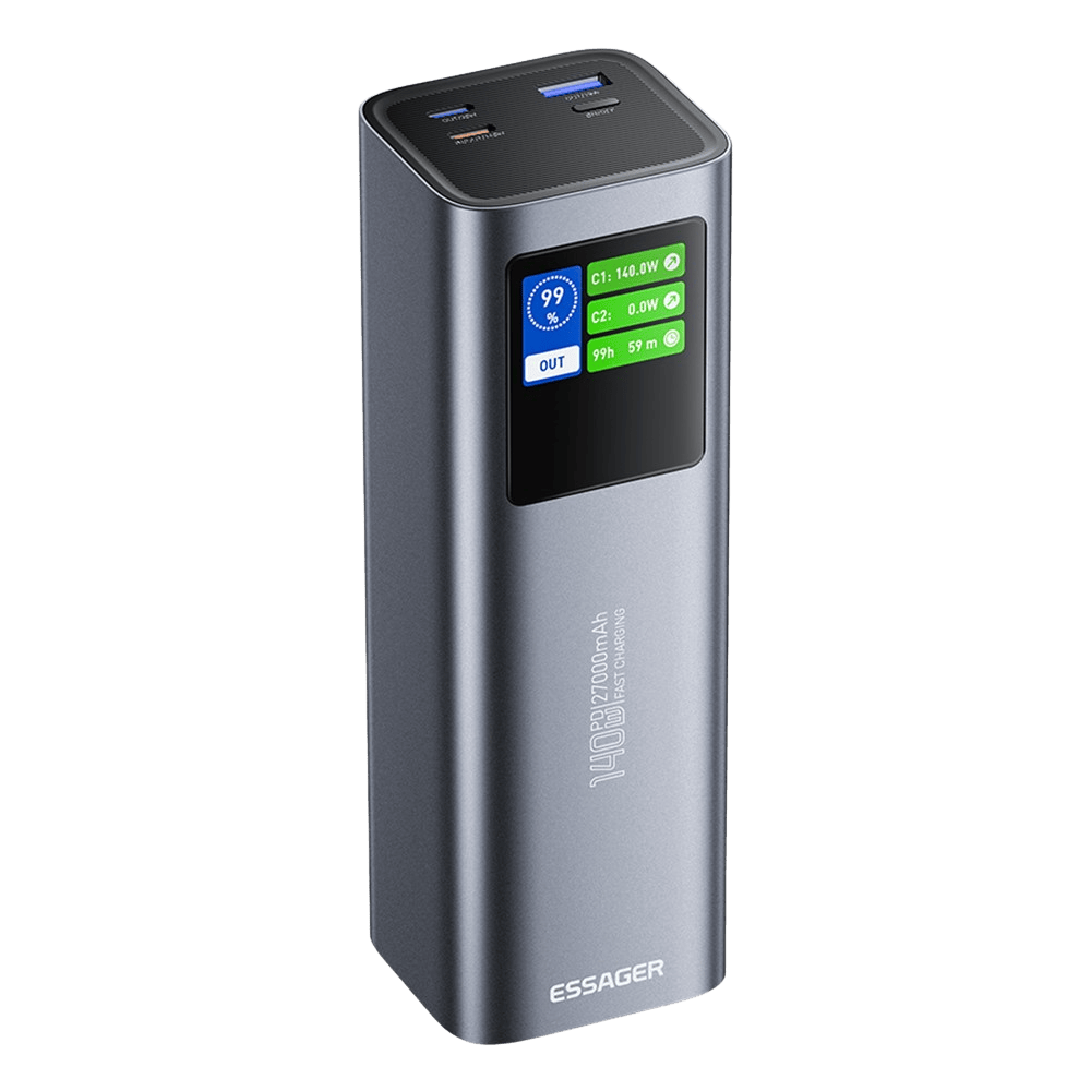 Essager 140W Ultra Powerbank Laptop Multi-Device 27.000mAh Grijs