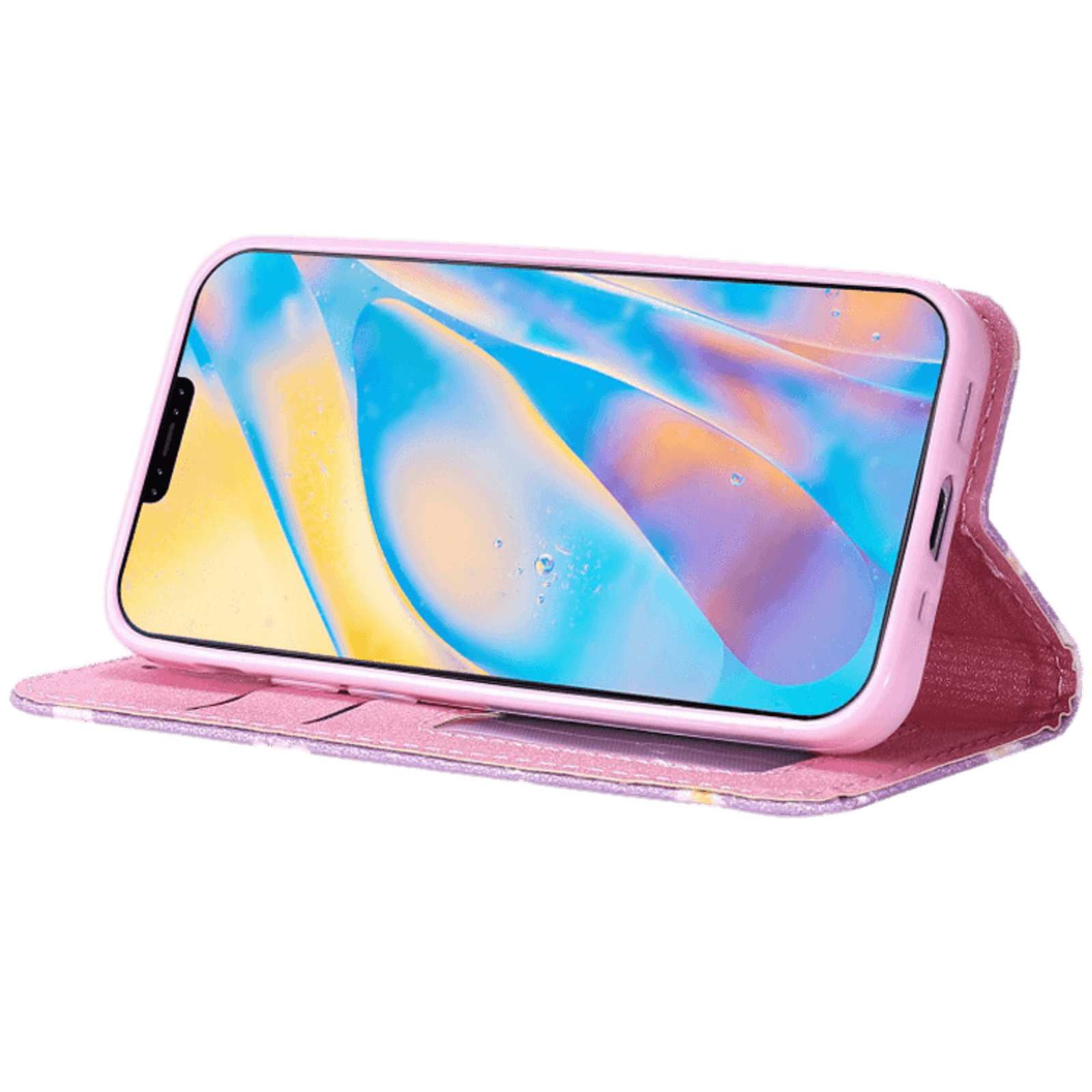 Comfycase iPhone 12 (Pro) Daisy Bookcase Hoesje Paars