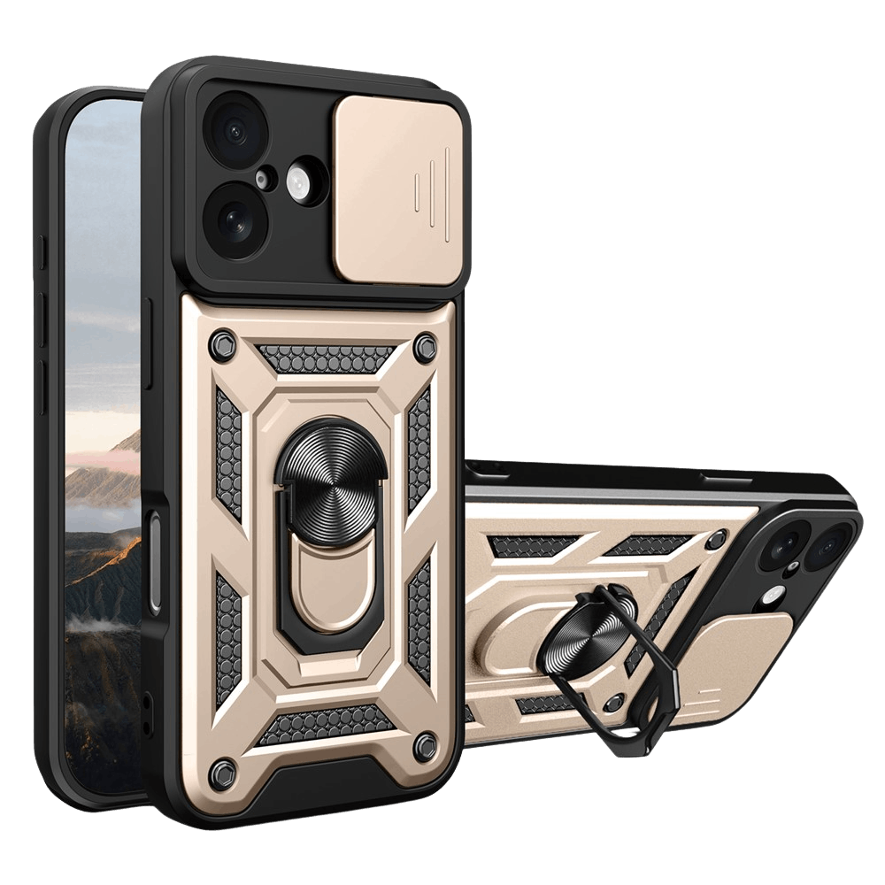 CaseBody Apple iPhone 17 Shield Case met Camera-schuif Goud