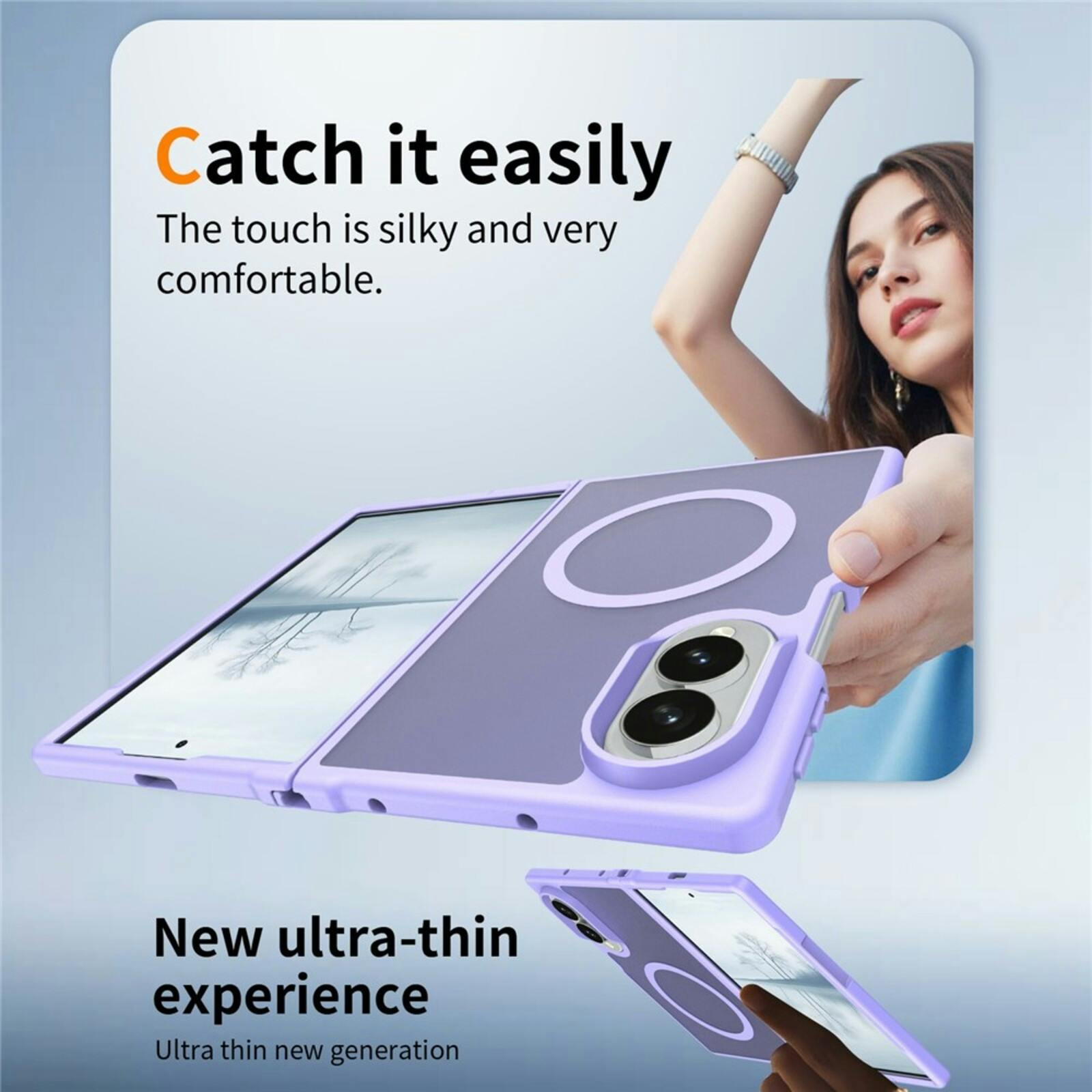 CaseBody Samsung Galaxy Z Fold8 Magnetisch Hoesje Paars