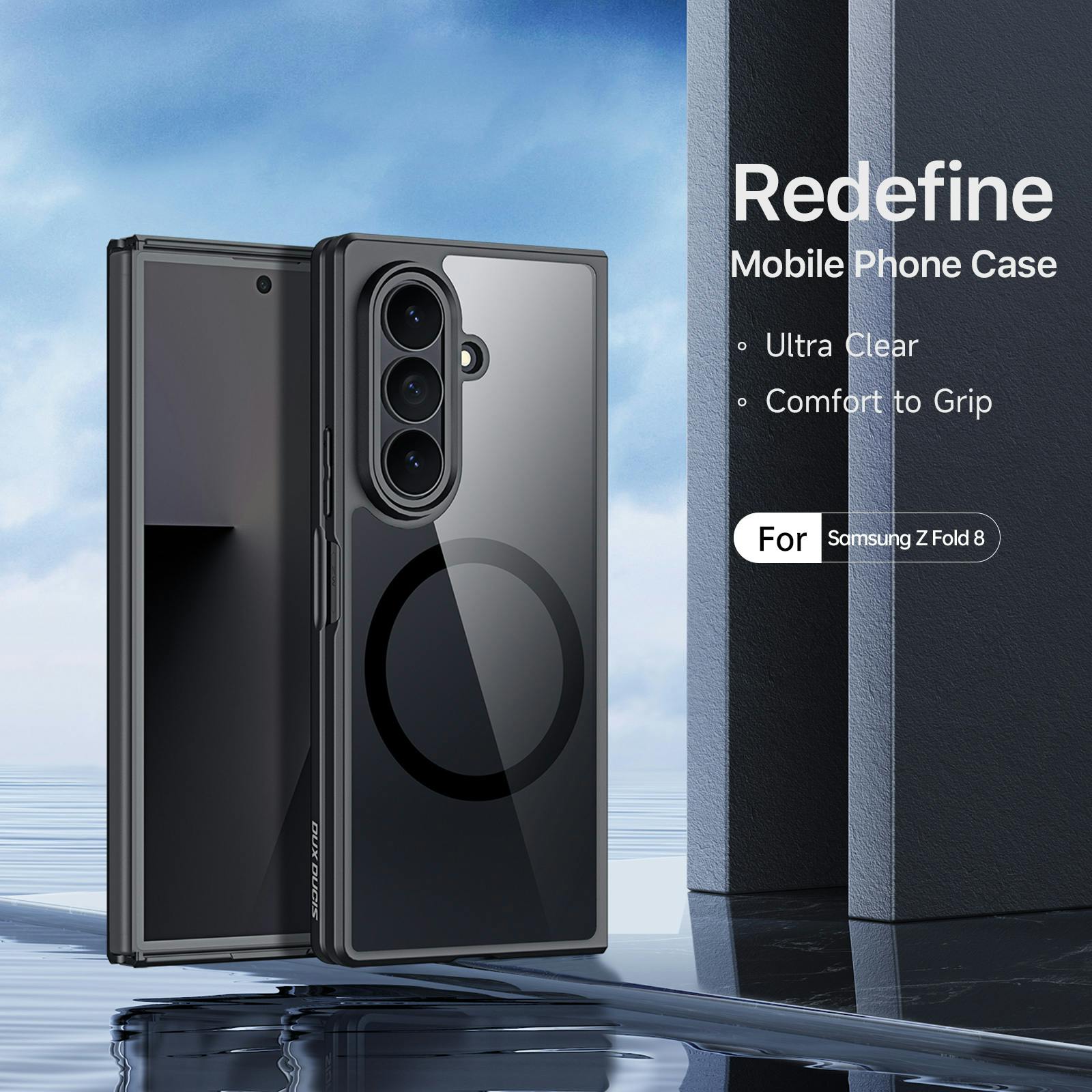 DUX DUCIS Samsung Galaxy Z Fold8 Aimo Series Qi2 Beschermhoesje Zwart