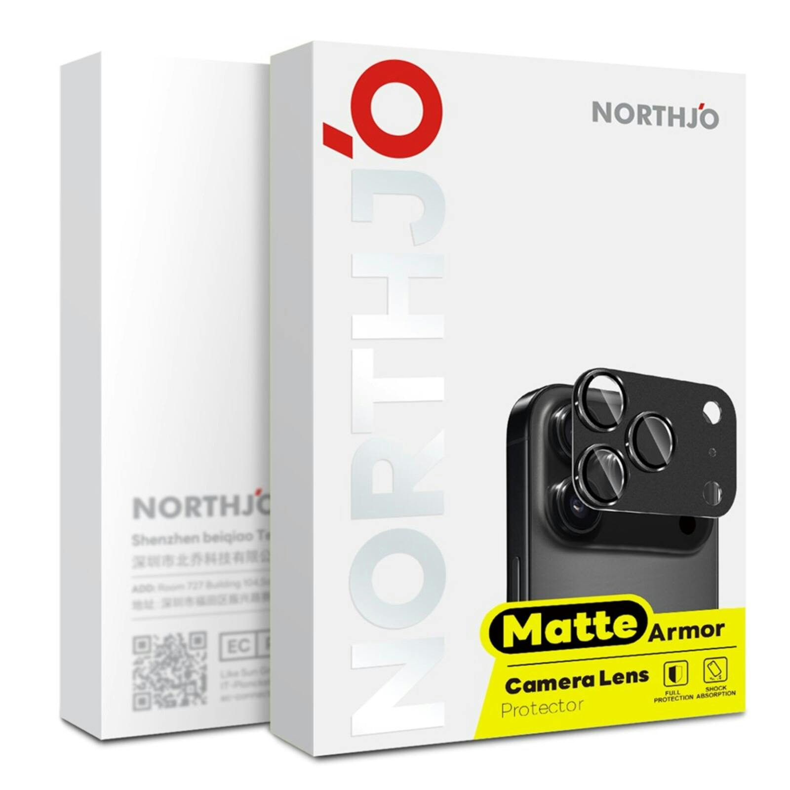 Northjo iPhone 17 Pro Full Cover Camera Protector Blauw