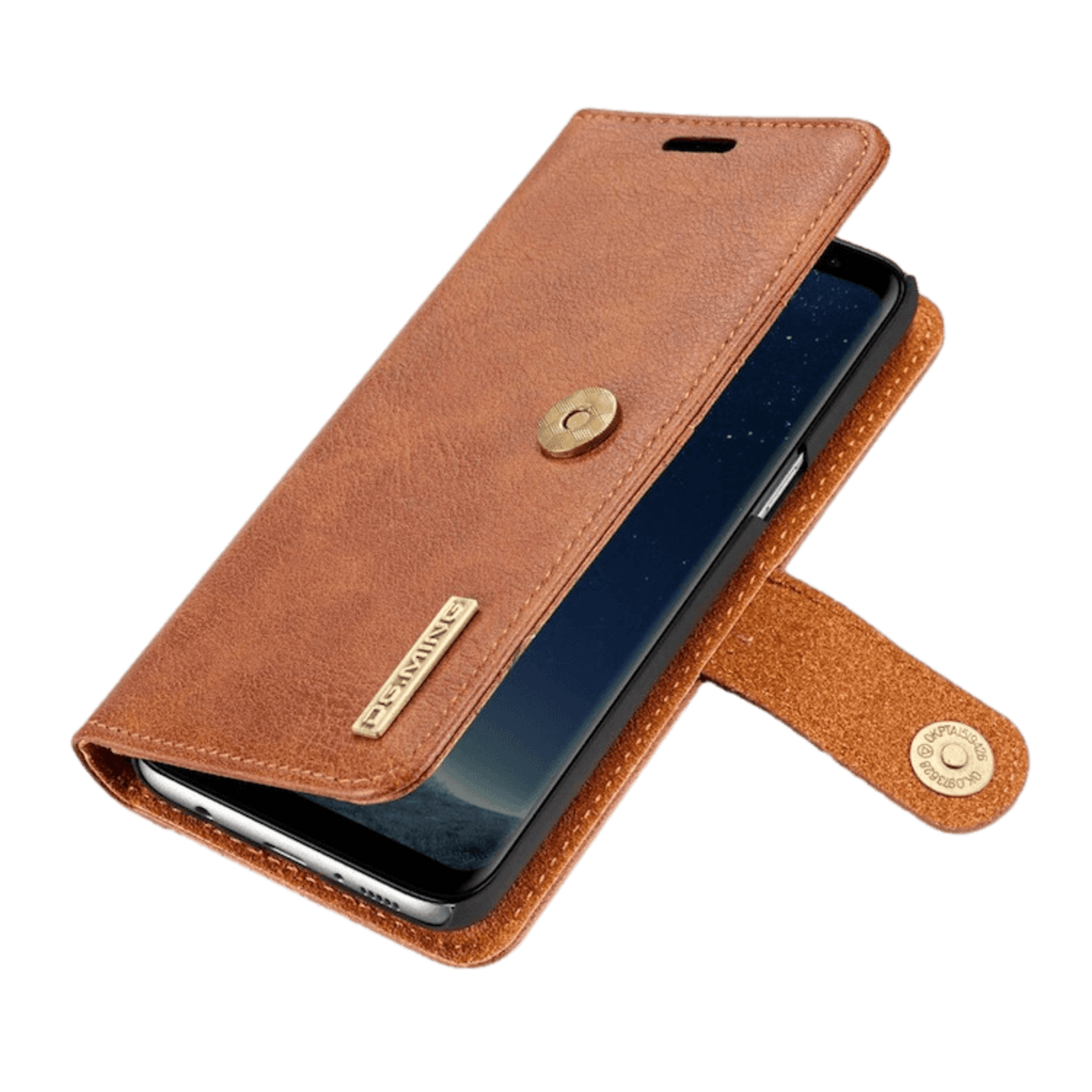 DG.MING Samsung Galaxy S8 Lederen 2-in-1 Wallet en Hoesje Bruin