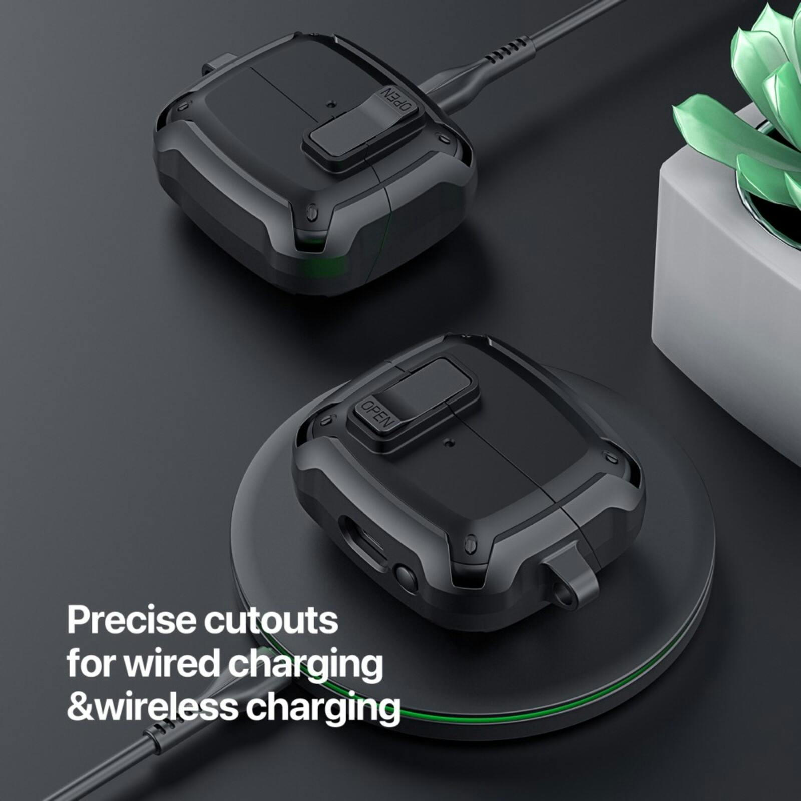 DUX DUCIS Samsung Galaxy Buds3 (Pro) SECH Series Hoesje met Haak Zwart