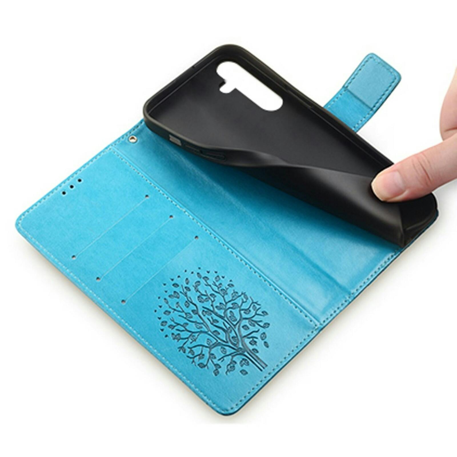 Mocaa Samsung Galaxy S23 Bookcase Gravure Hertjes Blauw