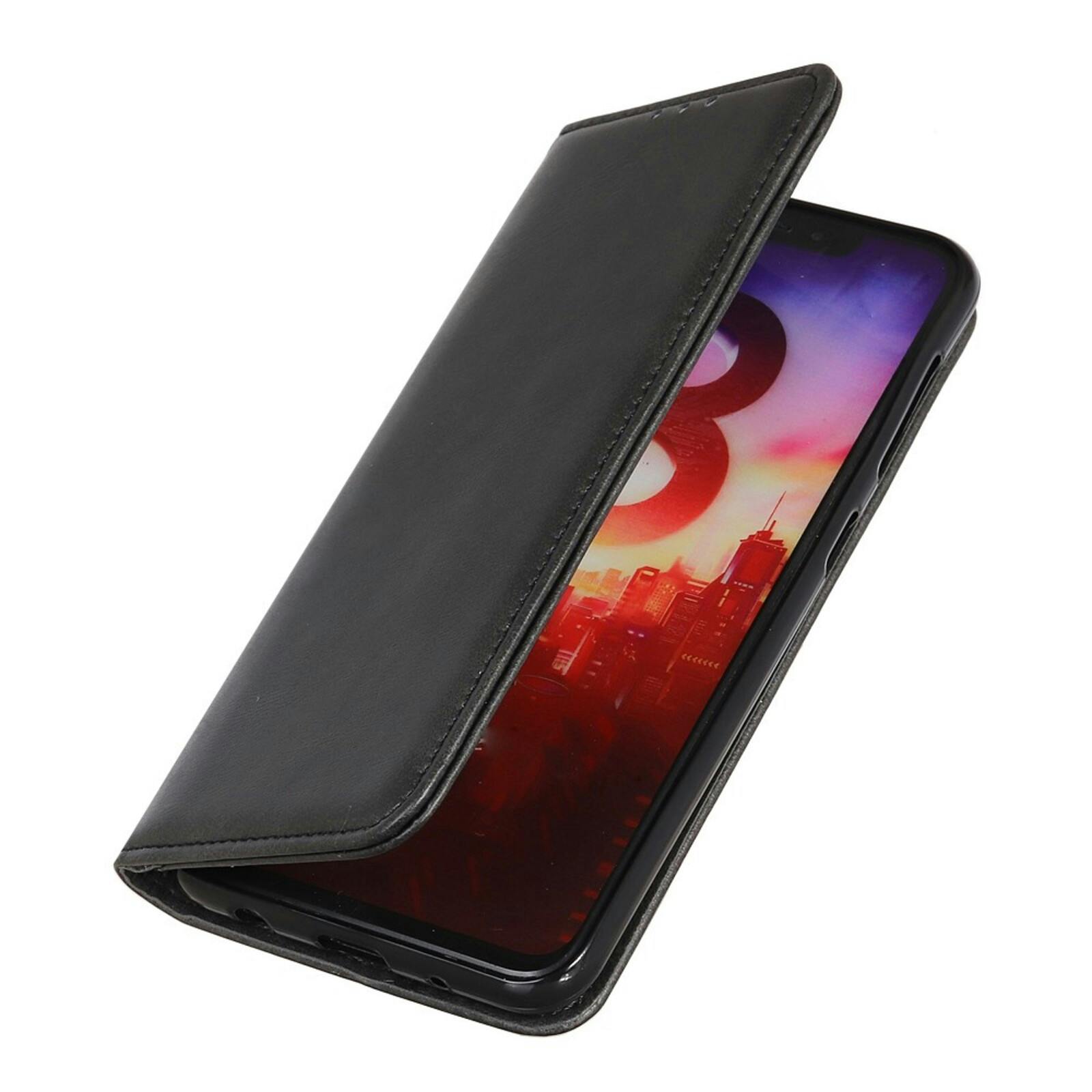 CaseBody Samsung Galaxy A27 Real Leather Wallet Hoesje Zwart