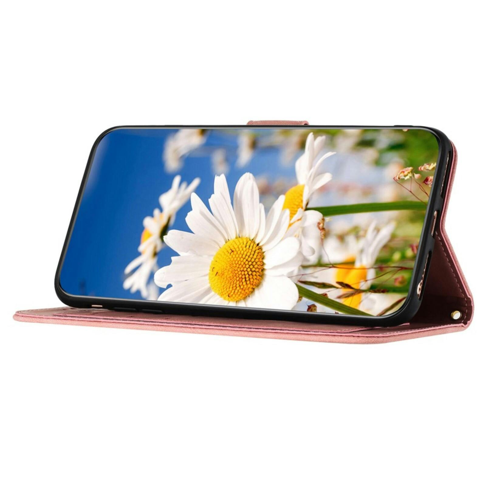 Mocaa Apple iPhone 16e Floral Series Bookcase Roze