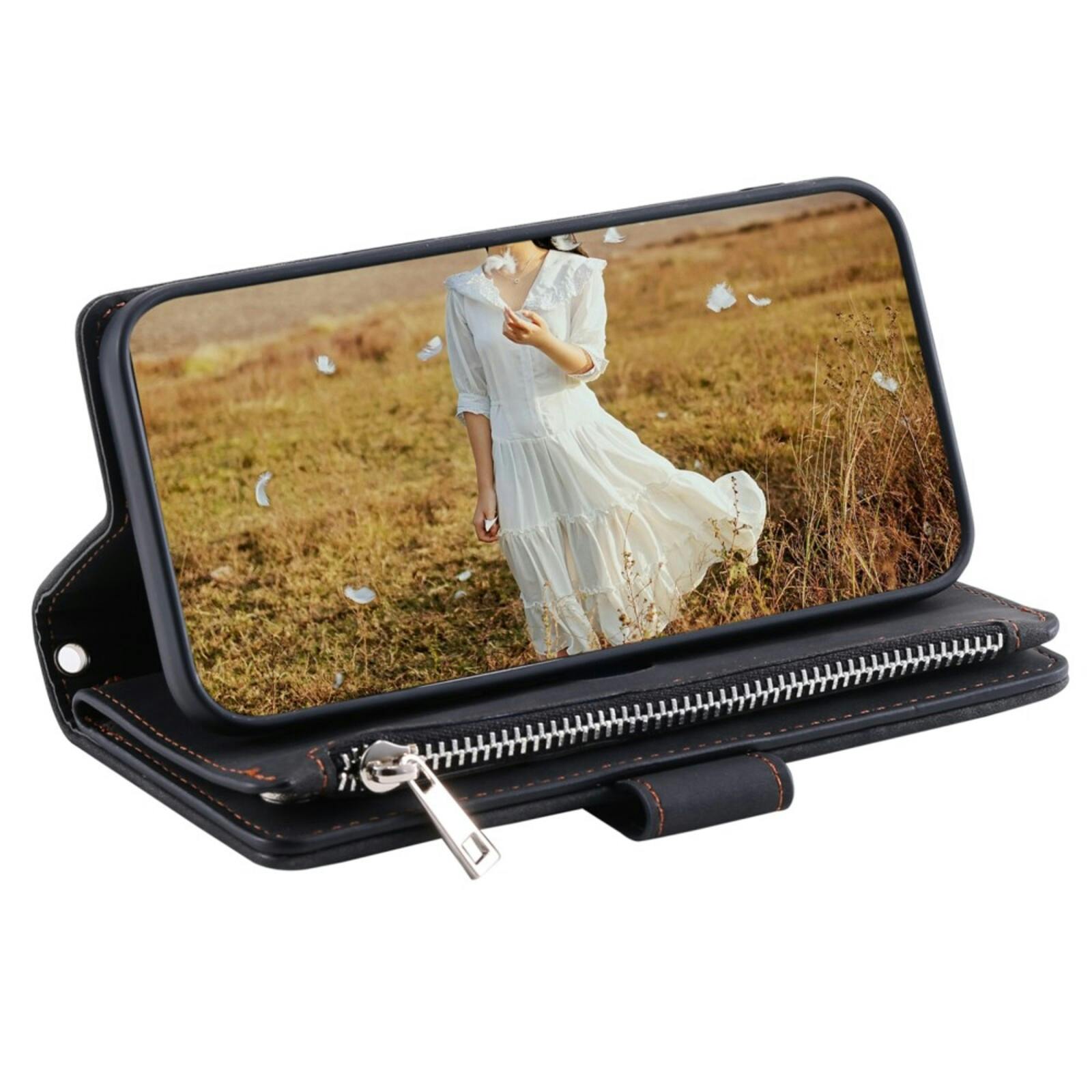 TwoTone Apple iPhone 16e Wallet Hoesje Zwart