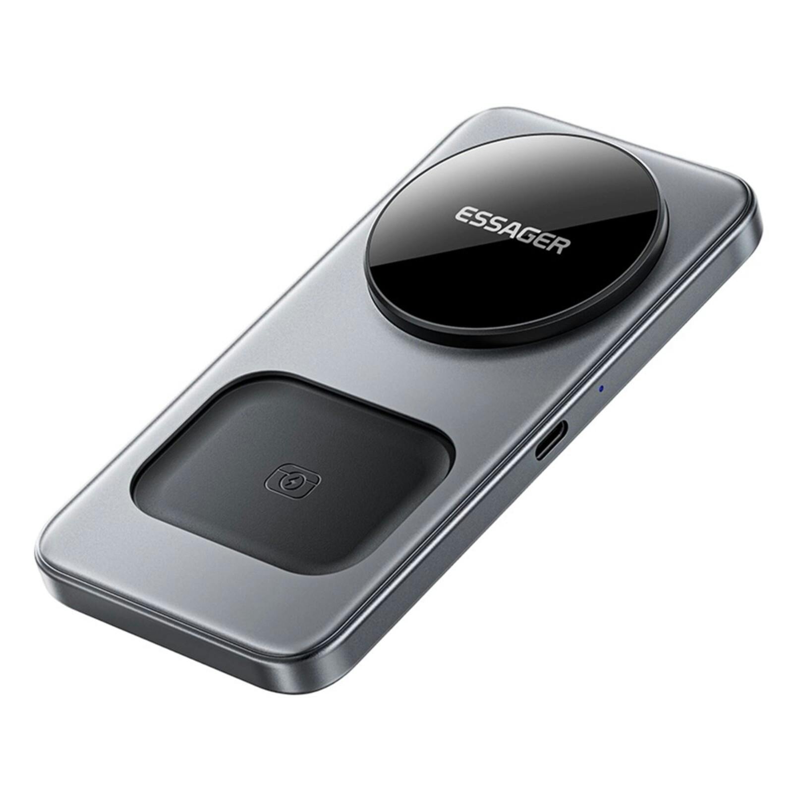 Essager 3-in-1 Magnetische Draadloze Oplader 15W Opvouwbaar Grijs