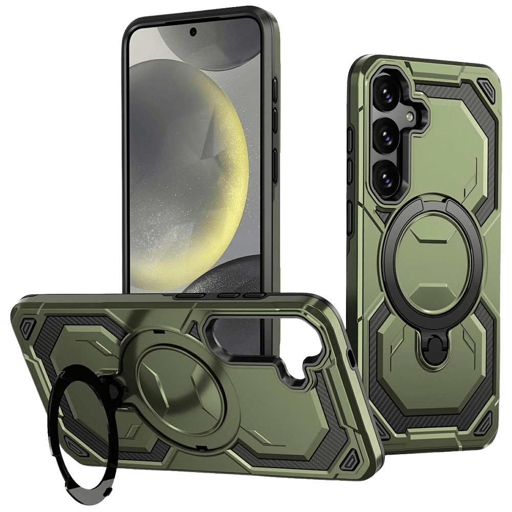 CaseBody Samsung Galaxy S26 Magnetic Kickstand Ring Hoesje Groen