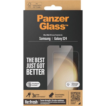 PanzerGlass Galaxy S24 Wide Fit Screenprotector Transparant