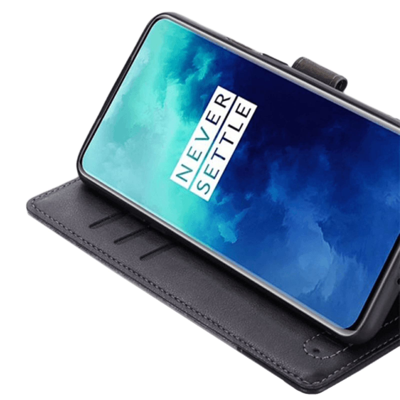 MUXMA OnePlus 7T Pro Bookcase Hoesje Zwart