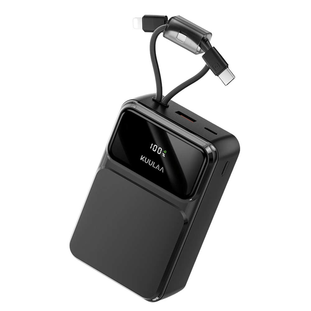 Kuulaa High Capacity Mini Powerbank 30.000mAh Zwart