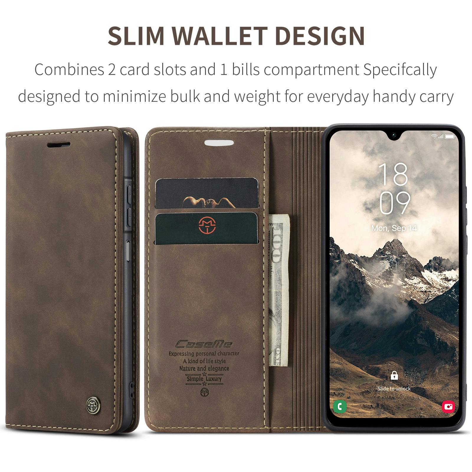 Caseme Samsung Galaxy A57 Business Bookcase Hoesje Bruin