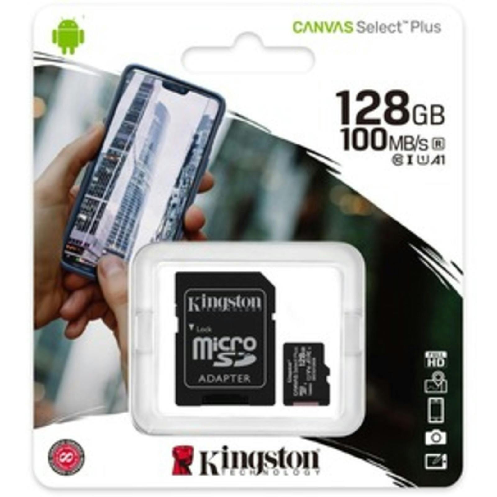 Kingston 128 GB MicroSD met adapter Class 10