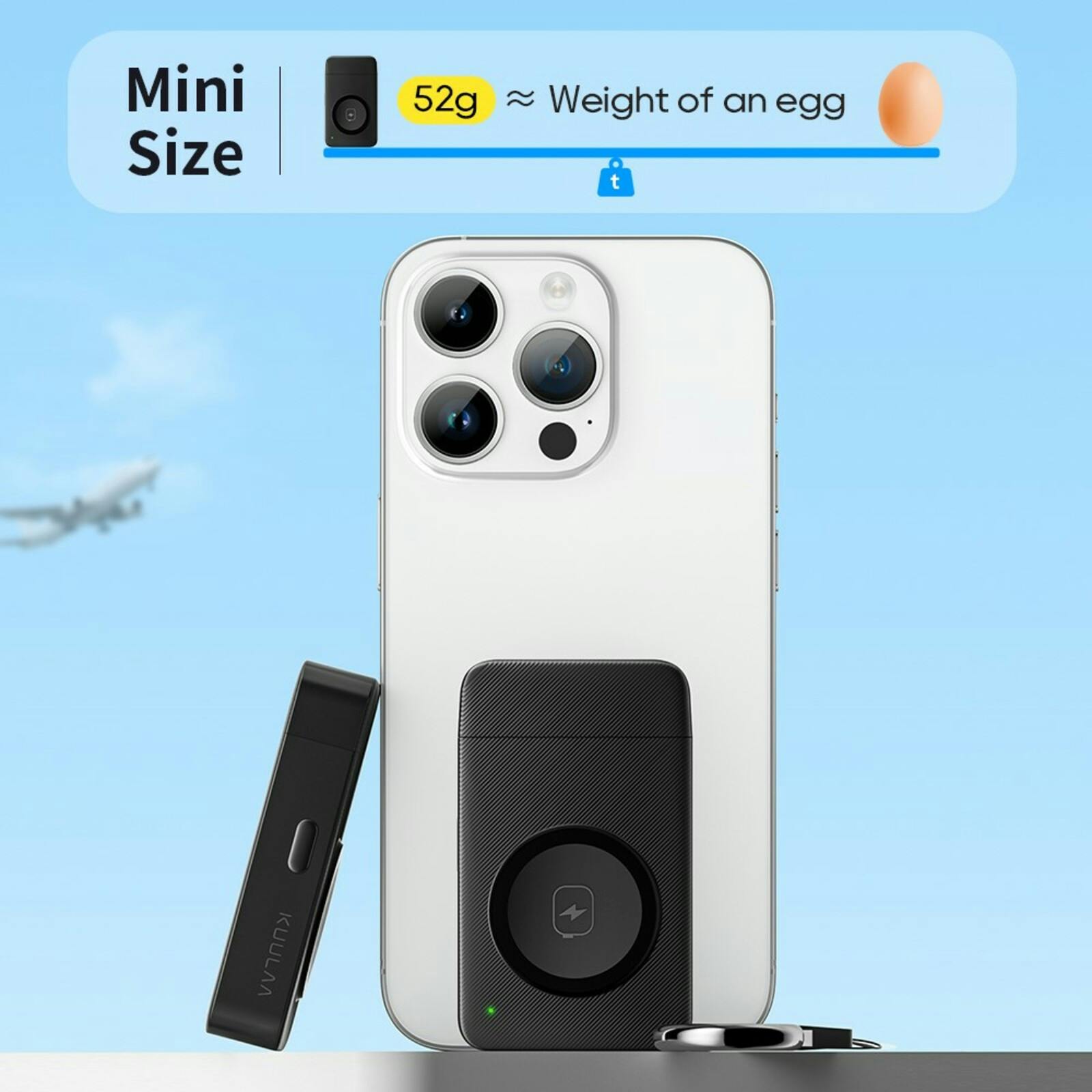 Kuulaa 1.500 mAh Wireless Apple Watch Charger Zwart