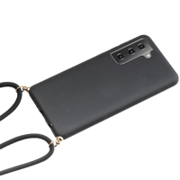 Mocaa Samsung Galaxy S21 Telefoonhoesje met Koord Zwart