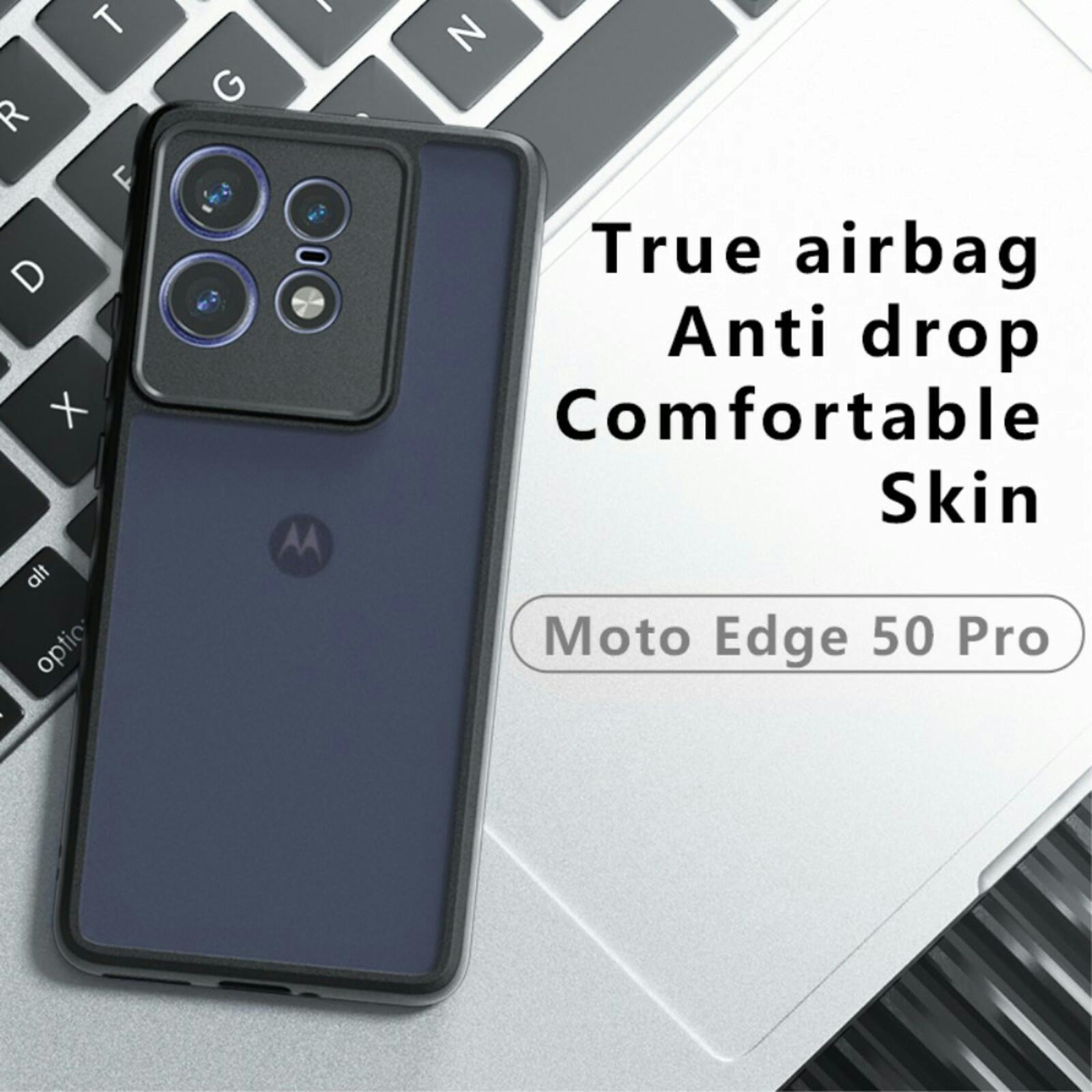 CaseBody Motorola Edge 50 Pro Airbag Shockproof Hoesje Transparant