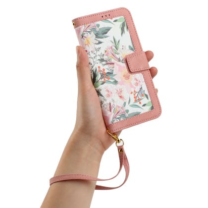 Mocaa Samsung Galaxy A55 Floral Series Bookcase Roze